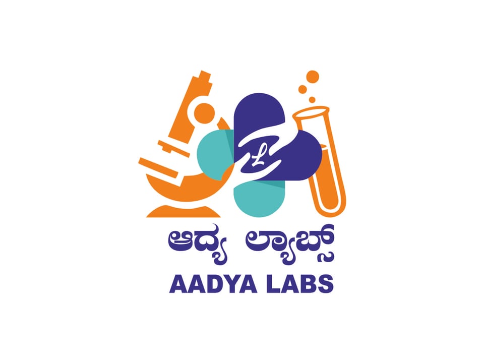 Aadya Labs — Diagnostic lab identity (Kannada + English)