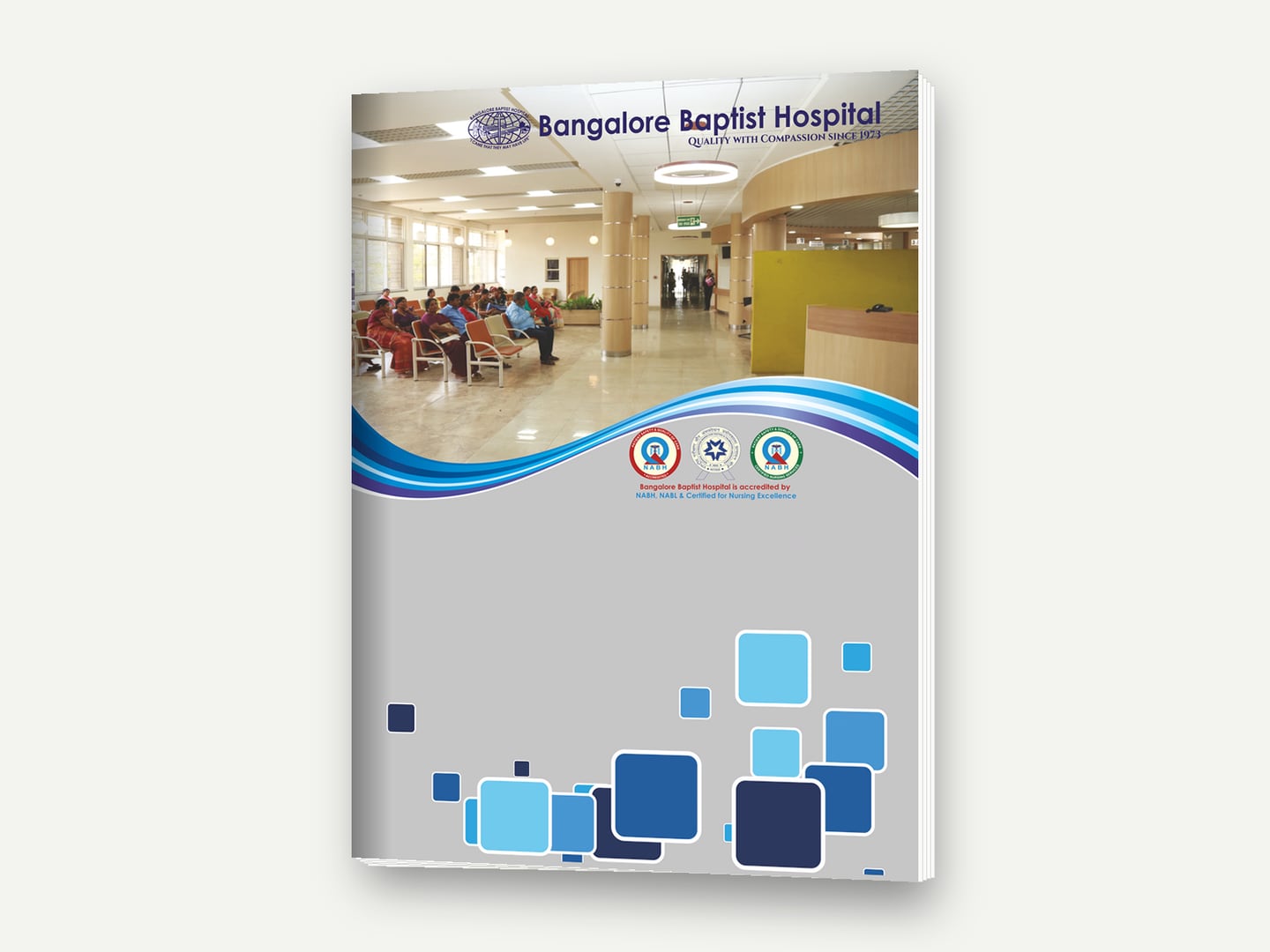 Bangalore Baptist Hospital — EMR presentation folder with die-cut pocket — Folder designed and printed by Daffodil Design & Prints, Bengaluru