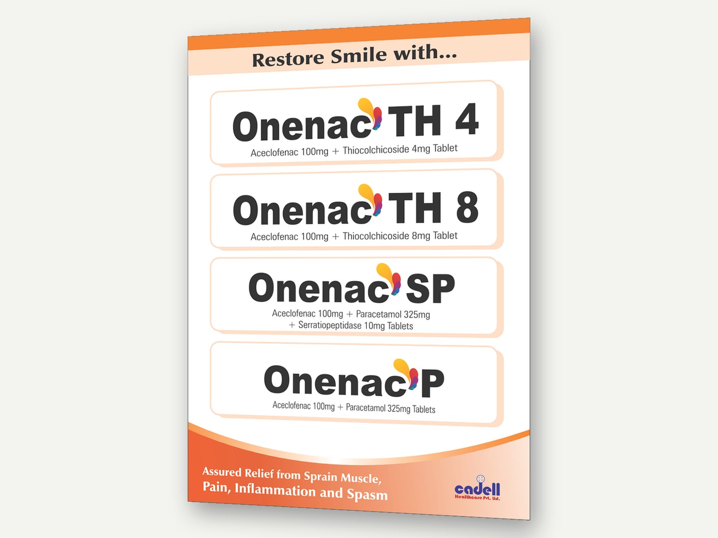 Cadell — Onenac range card — Glossary card designed and printed by Daffodil Design & Prints, Bengaluru
