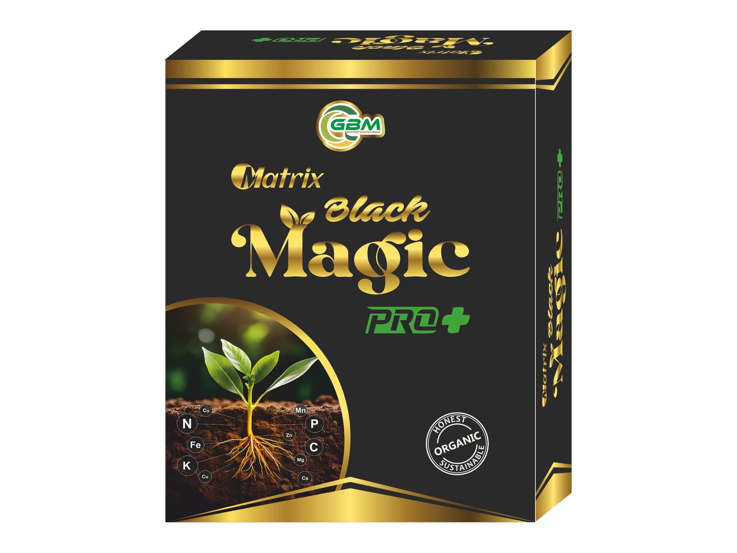 CBM Green Bio — Matrix Black Magic Pro+ organic input carton — Carton designed and printed by Daffodil Design & Prints, Bengaluru