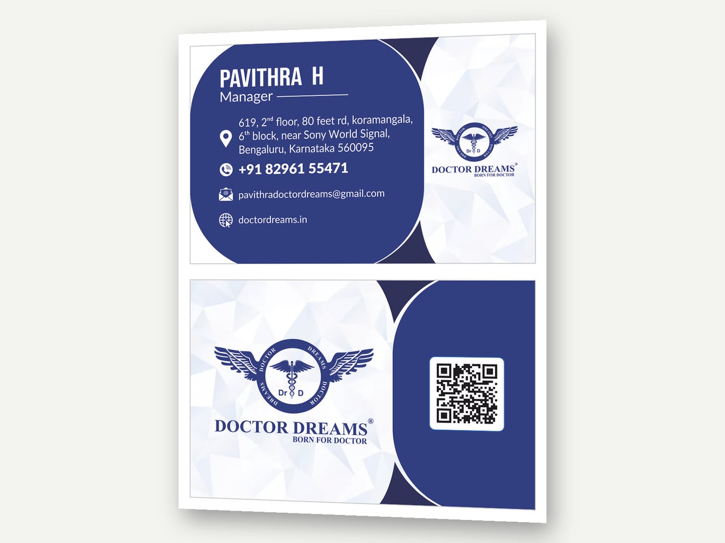 Doctor Dreams — Business cards — Stationery designed and printed by Daffodil Design & Prints, Bengaluru