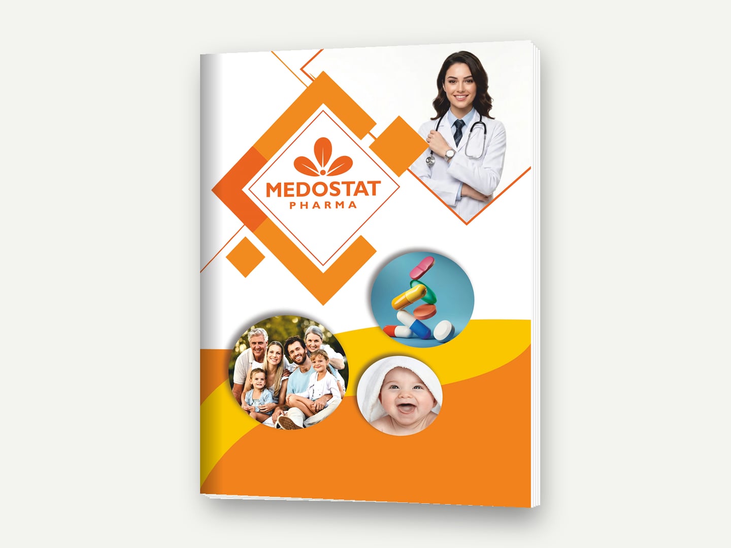 Medostat Pharma — Medostat Pharma visual-aid cover — Visual aid designed and printed by Daffodil Design & Prints, Bengaluru