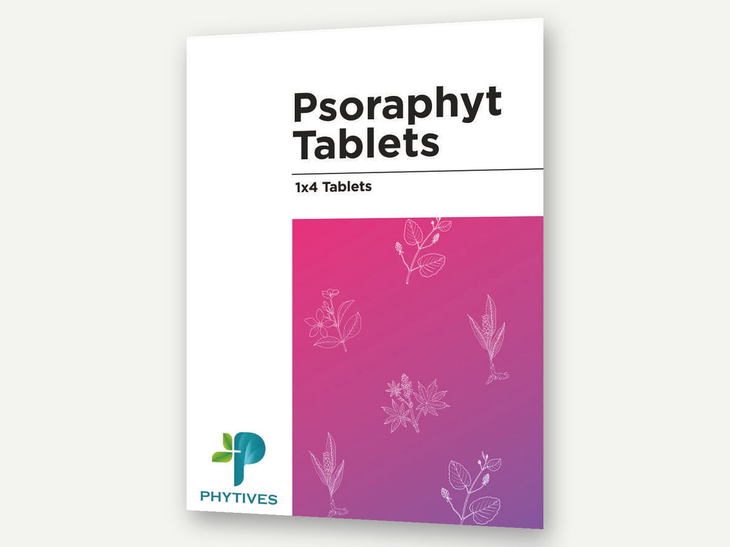 Phytives — Psoraphyt Tablets (Ayurvedic Proprietary Medicine, 1x4 Tablets) — Flat artwork