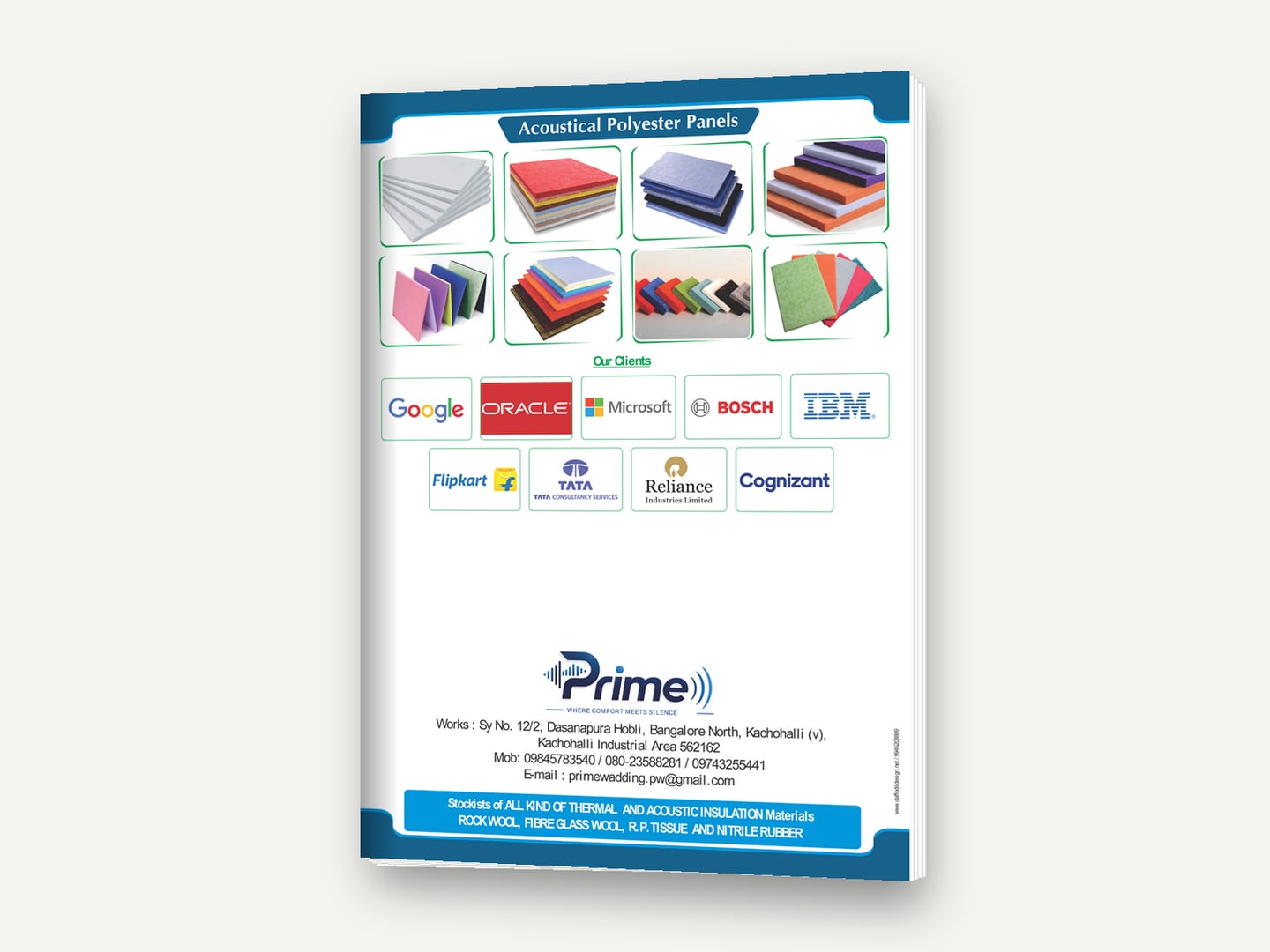 Prime — Acoustical Polyester Panels — 'Where Comfort Meets Silence' — Cover