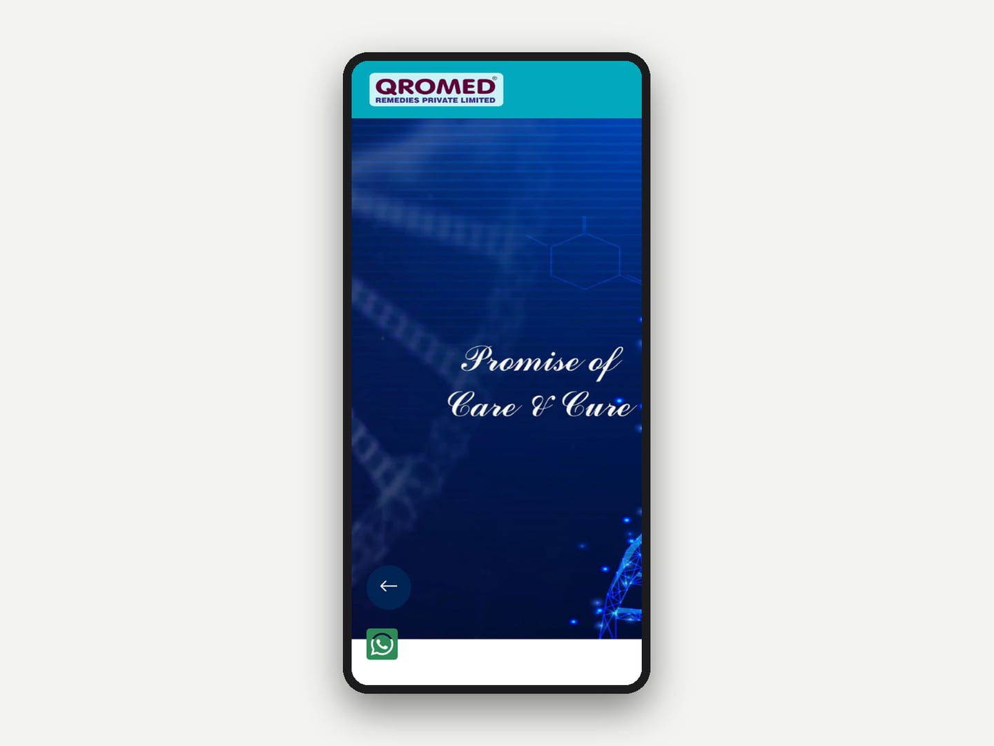 Qromed Remedies — Website — mobile