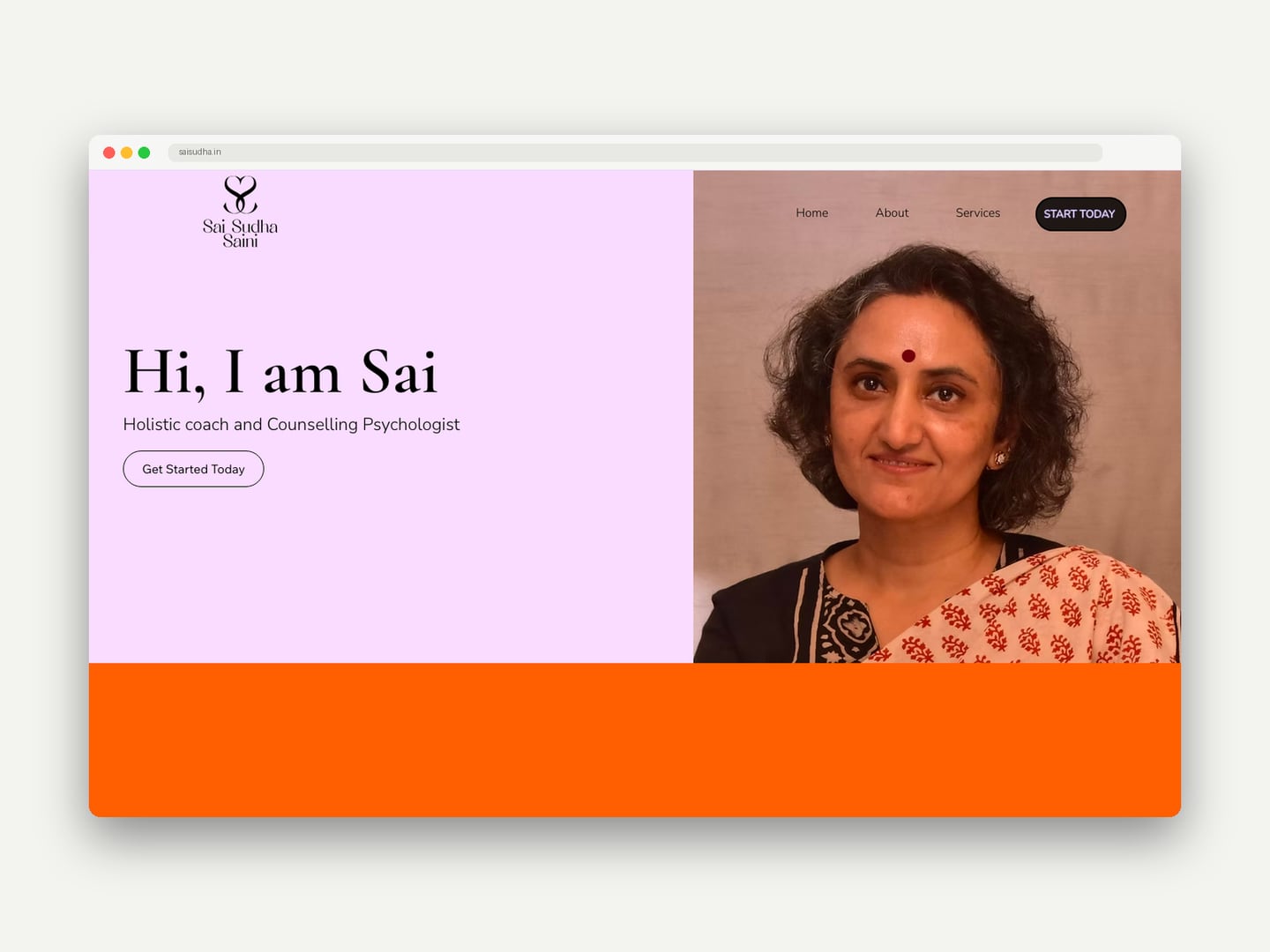 Sai Sudha — Website — Website designed and printed by Daffodil Design & Prints, Bengaluru