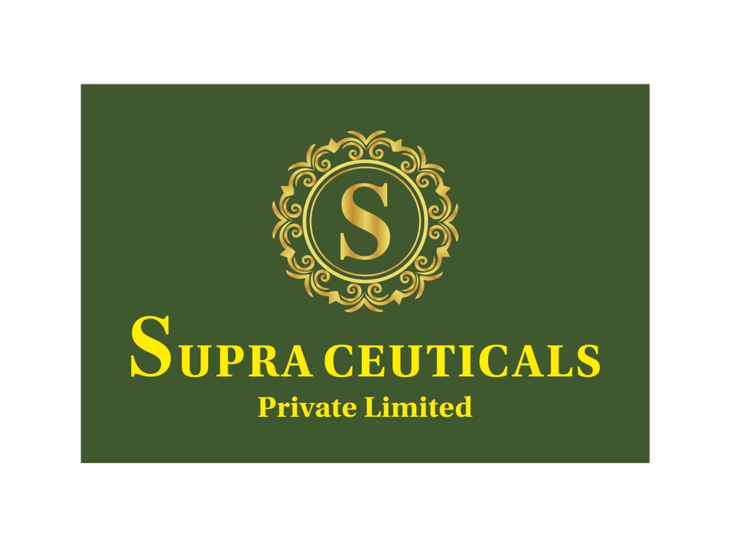 Supraceuticals — Corporate identity — Logo designed and printed by Daffodil Design & Prints, Bengaluru