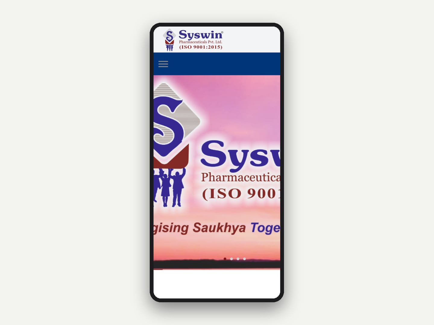 Syswin Pharmaceuticals — Website — mobile