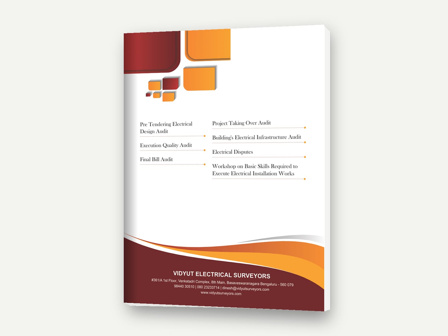 Vidyut Academy / Vidyut Electrical Surveyors — Corporate presentation folder — Cover
