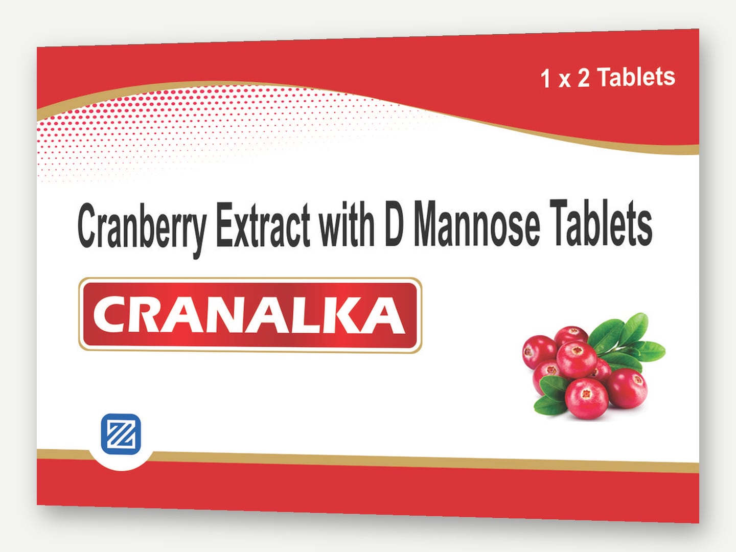 Zenvito Healthcare — CRANALKA (Cranberry Extract with D-Mannose Tablets) — Flat artwork